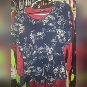 NWT CITY CHIC 18 ZEN GARDEN BLOUSE